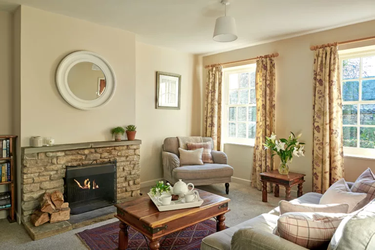 Hungate Cottages Ellerbeck Sitting Room Open Fire